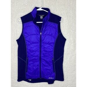 Eddie Bauer Primaloft 365 Vest Womens Size L Violet Purple Full Zip Sleeveless